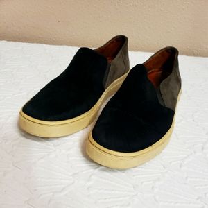 Frye Suede Leather slip ons, size 6